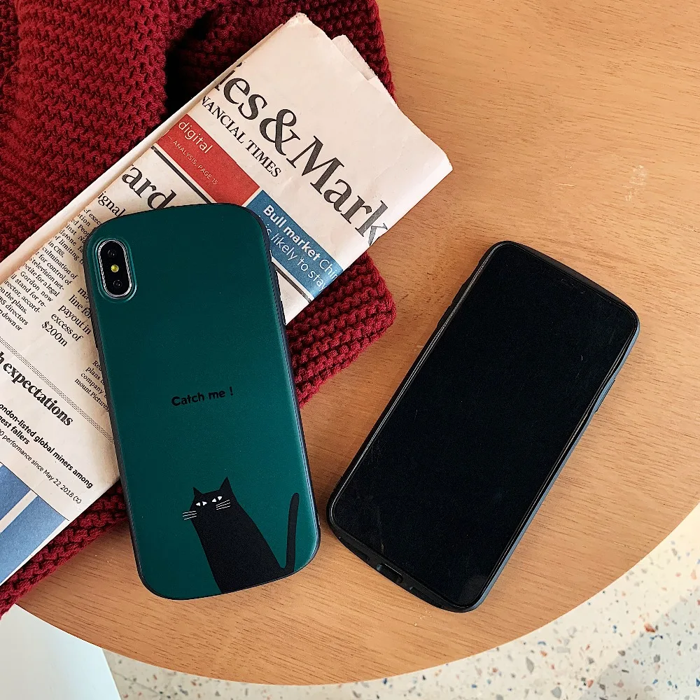 Ретро кошка для iPhone 6 6s 6plus plus 7 8 7plus8plus чехол X xs xr xsmax анти-осень arc телефона |