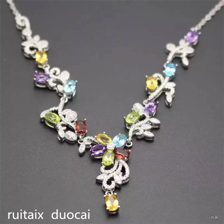 KJJEAXCMY boutique jewels S925 чистое серебро инкрустация разнообразными натуральными