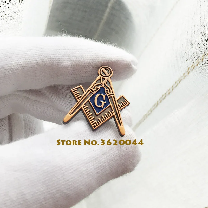 50 шт. заказной отворот булавка Freemasonry металл ремесло квадрат & компасы G булавки