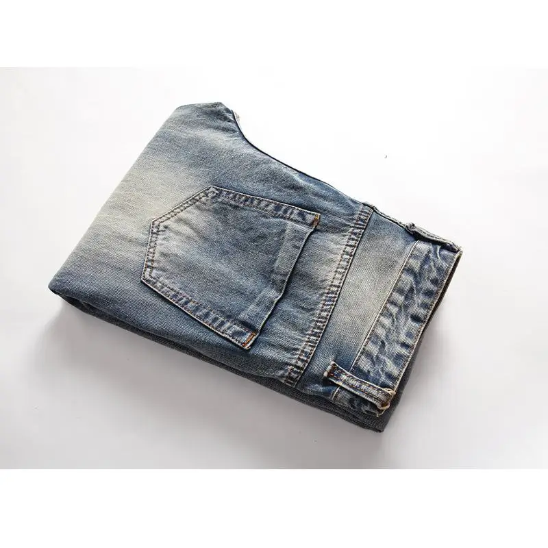 Fashion 2020 Mens denim long pants casual distressed mens Jeans Masculino Trousers Blue jeans straight 28-42 | Мужская одежда