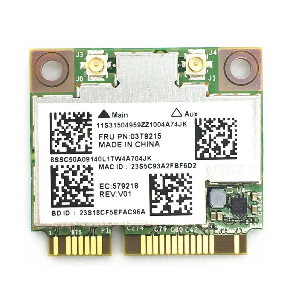 Broadcom 03T8215 BCM94352HMB 802.11ac Двухдиапазонный 2x2 беспроводной AC Wifi + Bluetooth 4 0 867 Мбит/с Mini PCI E