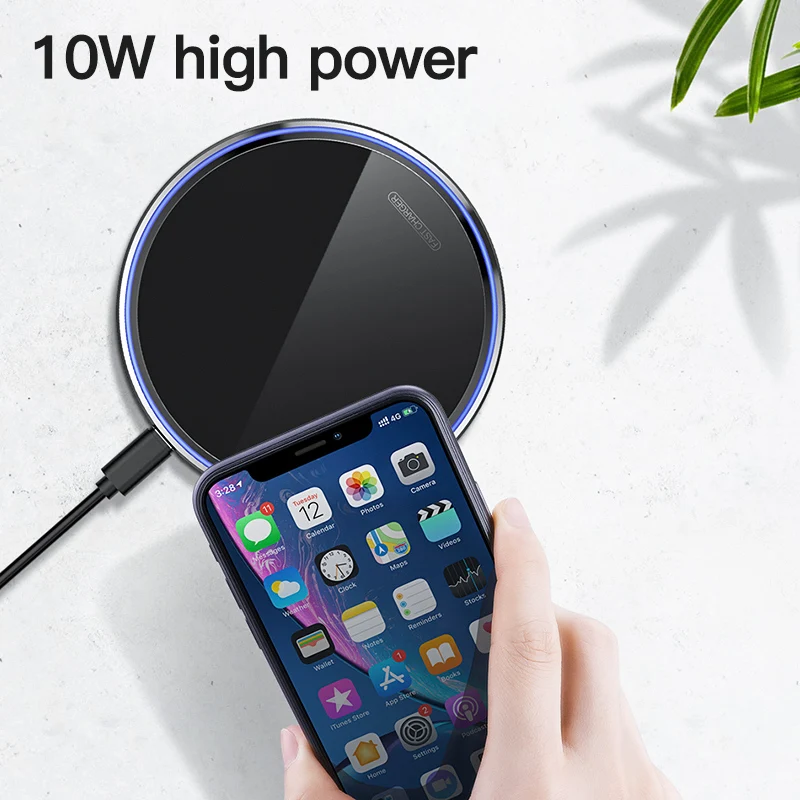 Беспроводное зарядное устройство Qi DCAE 10 Вт для iPhone 11 X XS Max XR 8 быстрая Беспроводная