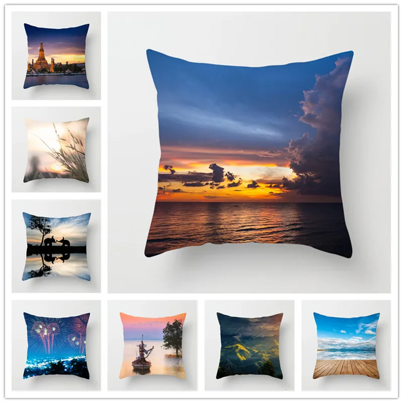 Полиэстер Пич скин настройки подушка в форме солнца размером 45*45 см для диванная
