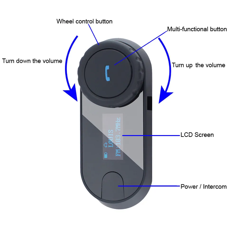 Fm радио с ЖК экраном + мягкие наушники гарнитура для шлема TCOM SC bluetooth