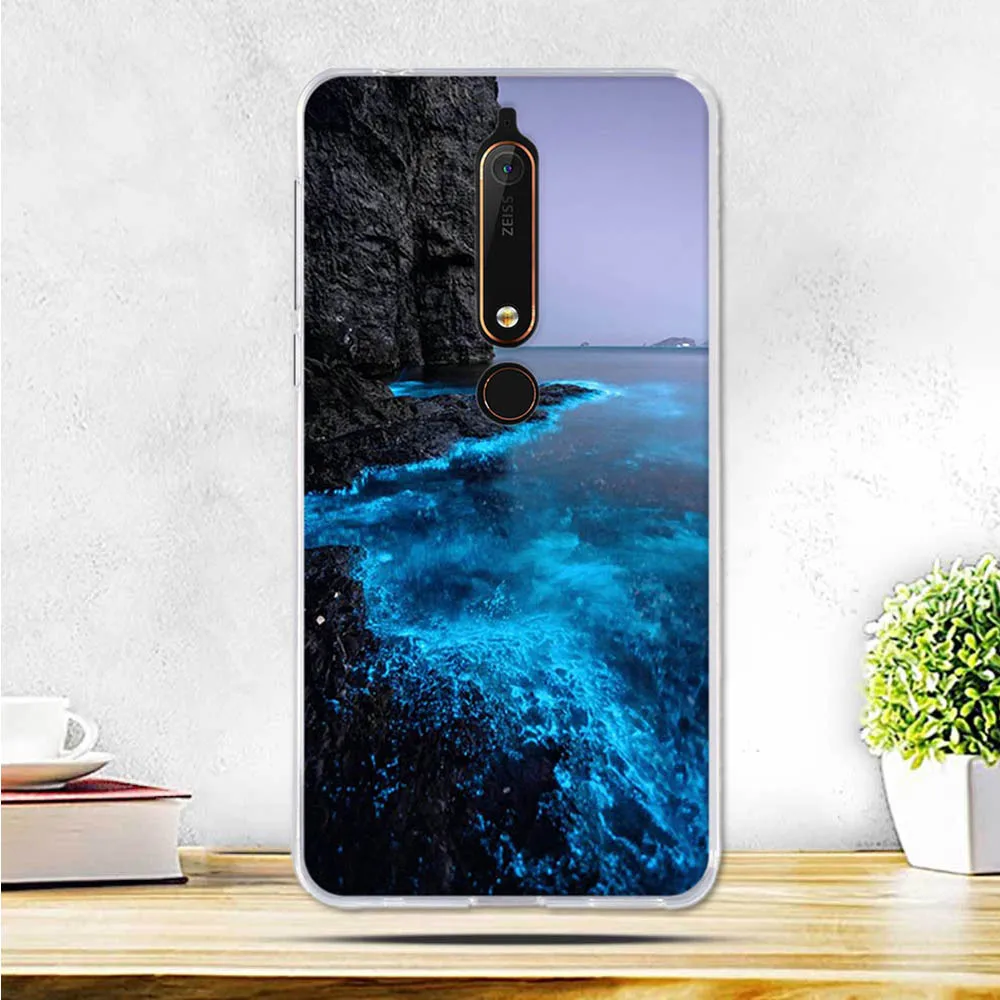 Для Nokia 6 чехол Nokia 6,1 чехол мягкий силиконовый тонкий рельефный чехол s для Nokia 6 TA-1068 TA-1050 TA-1043 чехлы для телефонов