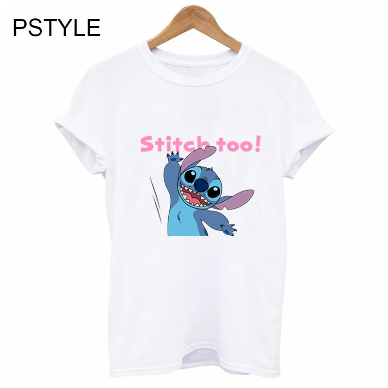 Летняя футболка для женщин с принтом hello stitch коротким рукавом kawaii женская