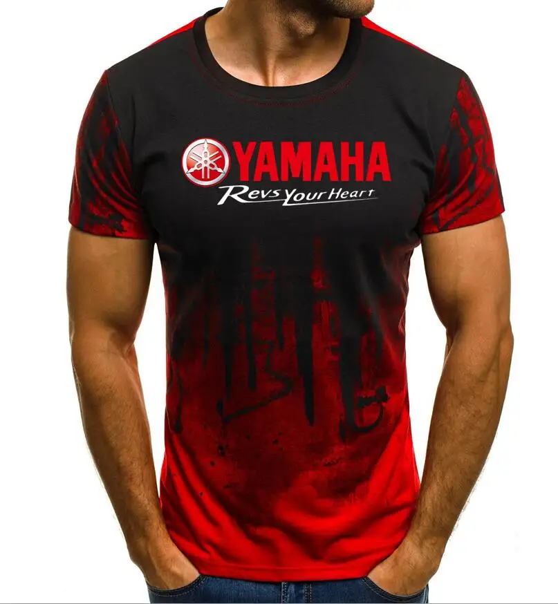 2018 Brand Summer New YAMAHA Motorcycle t shirt Men Short-sleeve Cotton Kawasaki T-Shirts akrapovic honda Suzuki shirts | Мужская одежда