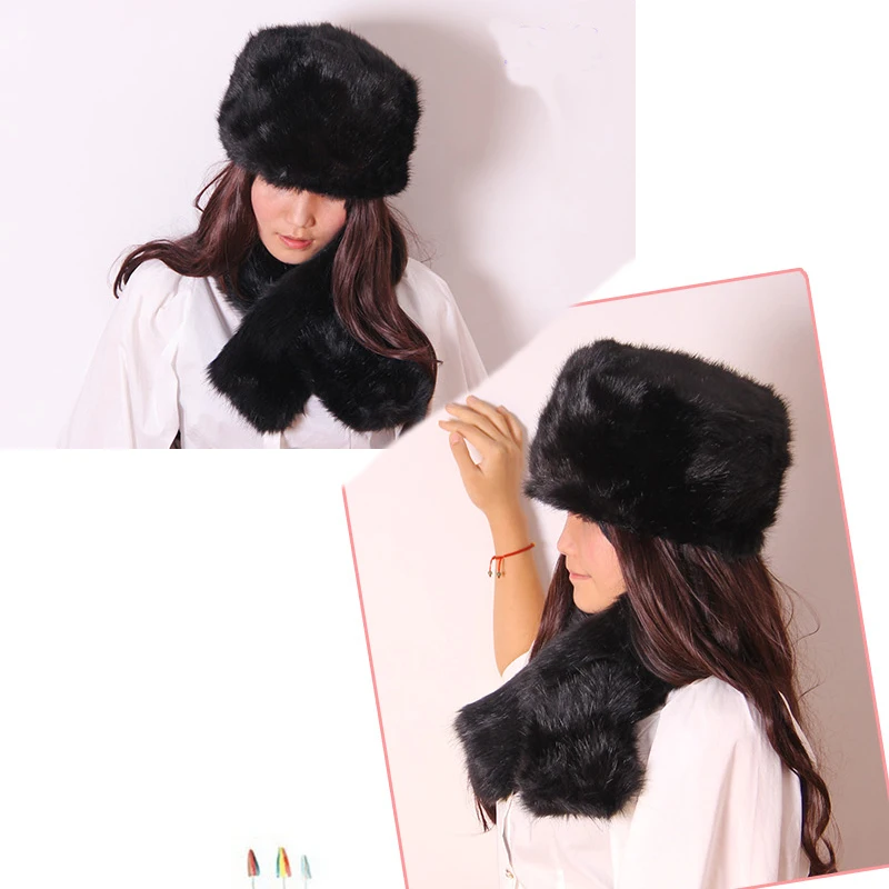 

2021 Hot Sale Women Warm Winter Faux Mink Fur Hat Rabbit Fur Hat Female Free Shipping