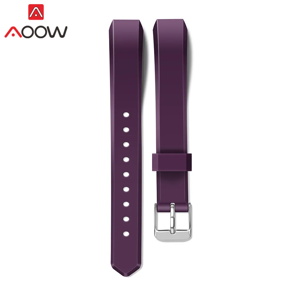 Dark purple Силиконовый мягкий браслет для часов для Fitbit Alta/Alta HR умные часы безопасный Фитнес Спорт Водонепроницаемый сменный Браслет ремешок - Цвет ремешка: Dark purple