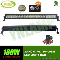 ynroad 5d 180w 30inch curved dual row led bar combo beam 5d optical lens suv atv 4x4 truck 4wd offroad light bar
