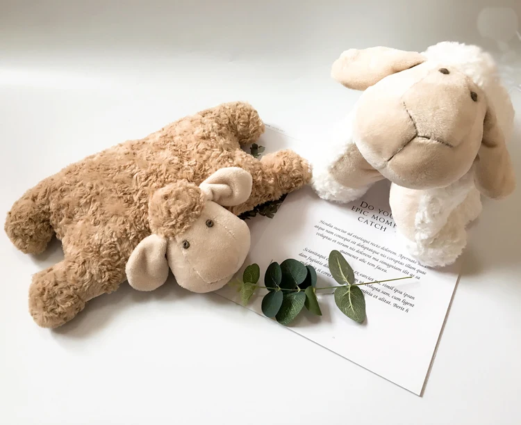

Candice guo! super cute plush toy lovely cartoon sheep cushion pillow fold up lamb doll soft appease toy birthday Christmas gift