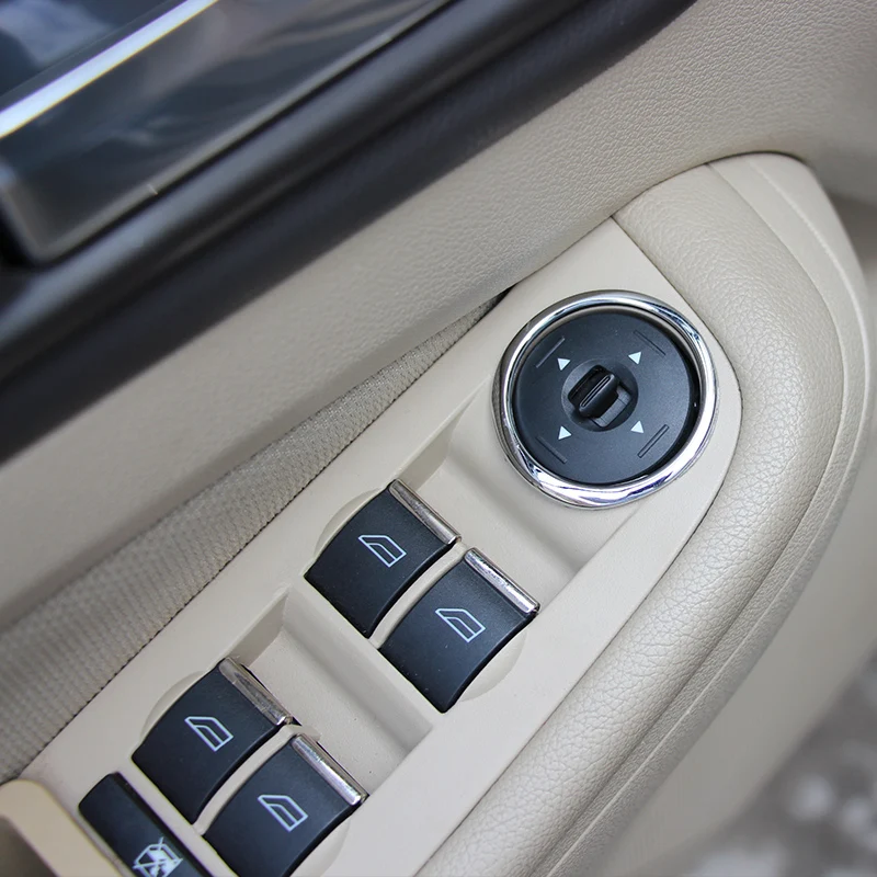 Стайлинг автомобиля кнопка для подъема окон хромированное кольцо с блестками