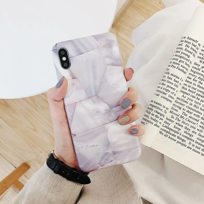New Silver Grey Marble Phone Case For iPhone XR XS MAX X Soft TPU Back Cover 7 8 Plus 6 6s Cases Coque Fundas | Мобильные телефоны