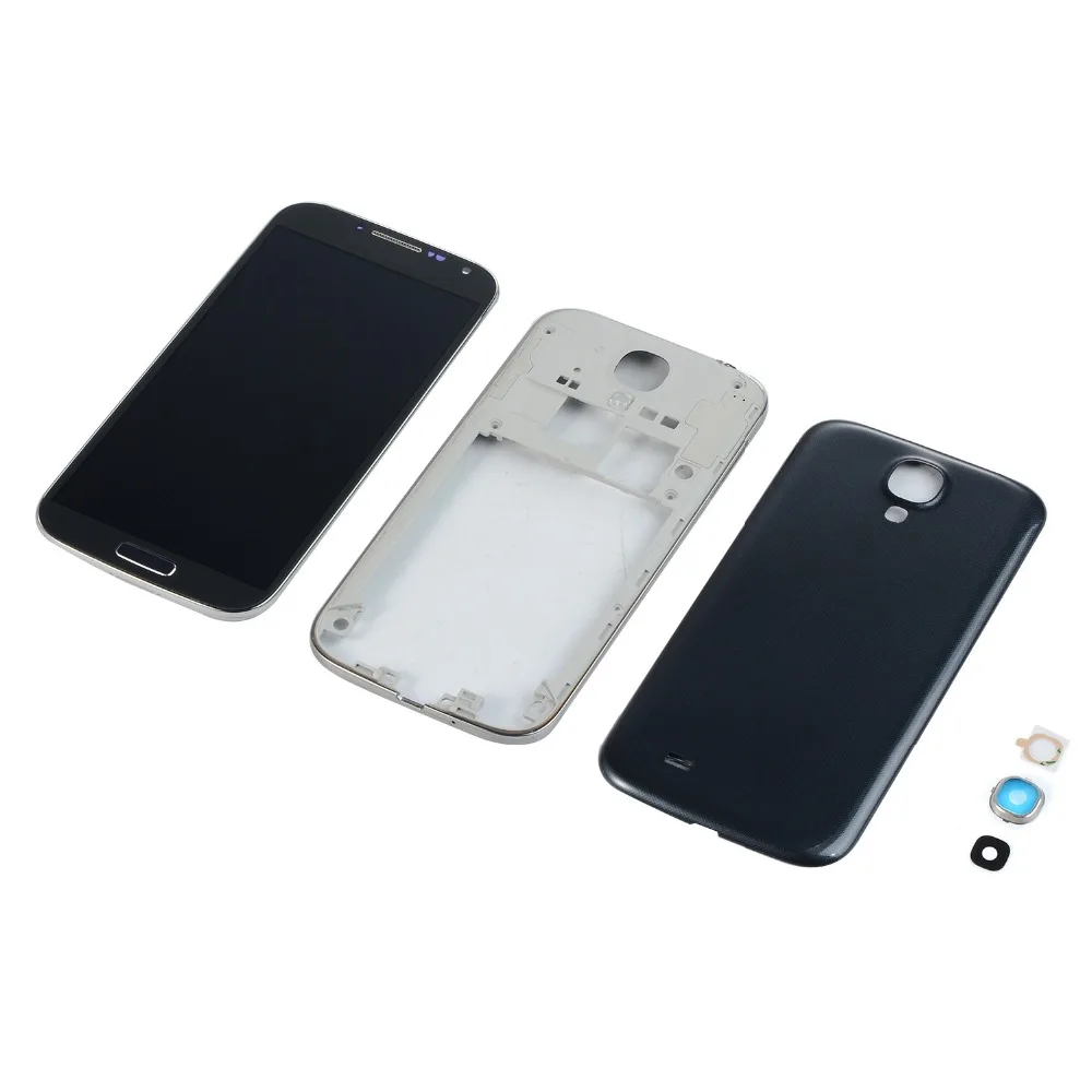 Для Samsung Galaxy S4 I9500 I337 i9505 ЖК дисплей сенсорный экран + корпус средняя рамка Крышка
