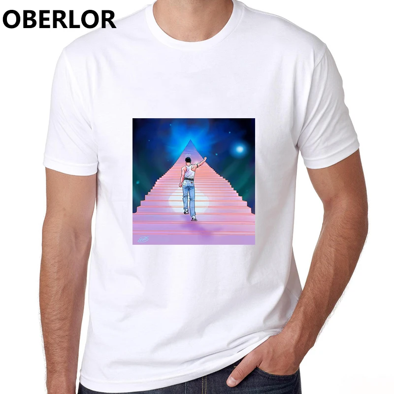 Группа королевы Эстетическая одежда для мужчин Фредди Меркьюри Camiseta Masculina Harajuku уличная белая футболка мужская Xxxtentacion