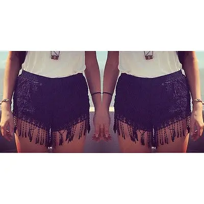 Hot Fashion Womens Lady Korean Sweet Crochet Tiered Lace Shorts Skorts Short New | Женская одежда