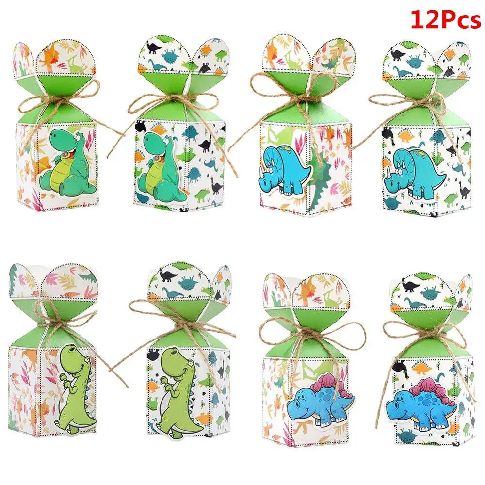 Dinosaur candy box OurWarm Jungle вечерние принадлежности воздушные шарики в виде животных тропические Пальмовые Листья с днем рождения баннер сафари День Рождения украшения для детей - Цвет: Dinosaur candy box