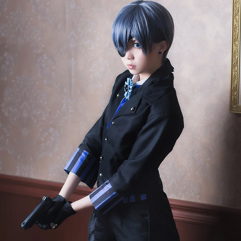 Cospalylegend аниме черный Bulter Book of the Atlantic Ciel Phantomhive карнавальный костюм наряд с