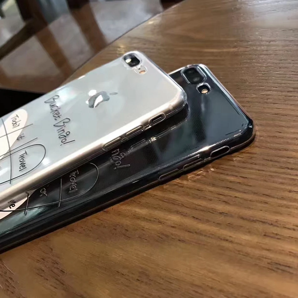 OLLIVAN Смешные Письма Ясно чехол для iPhone 7 8 плюс Прозрачный 6 6S Plus Мягкий Силиконовый