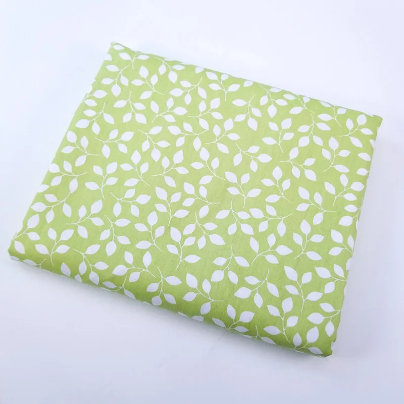 Простынь Пэчворк из хлопчатобумажной ткани с принтом листьев, текстильная ткань для шитья, стеганые простыни, дышащая тонкая ткань для детской одежды.