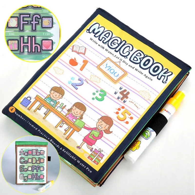 Детские развивающие игрушки книга для рисования воды раскраска каракули и