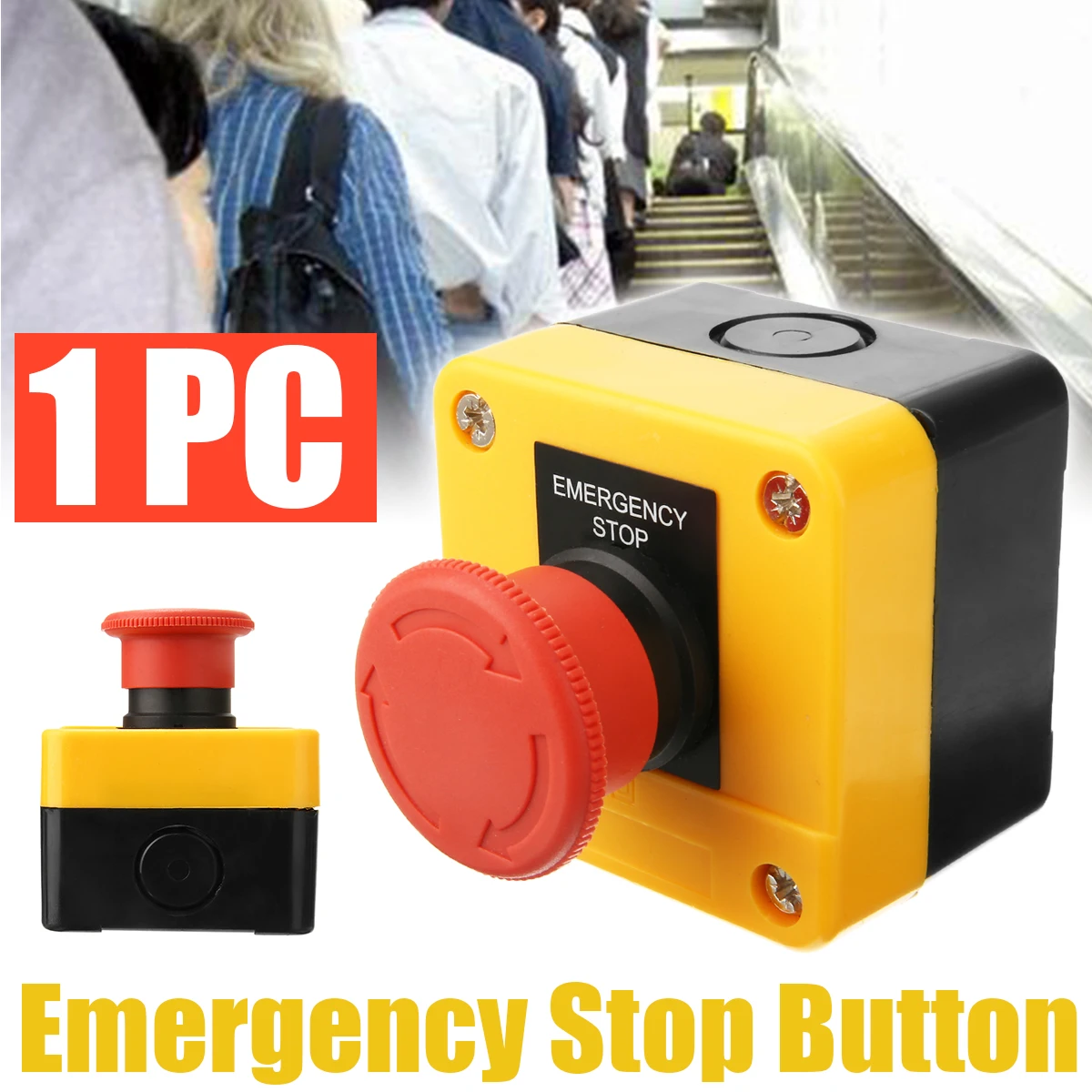1 шт. Кнопка E Stop переключатель AC 240 В 3A фиксация NC аварийный остановка гриба