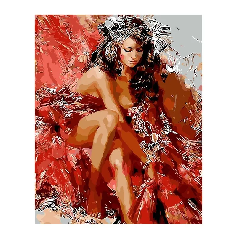 Женщина с ветром и пылью по номерам изображение модуля вручную уникальный