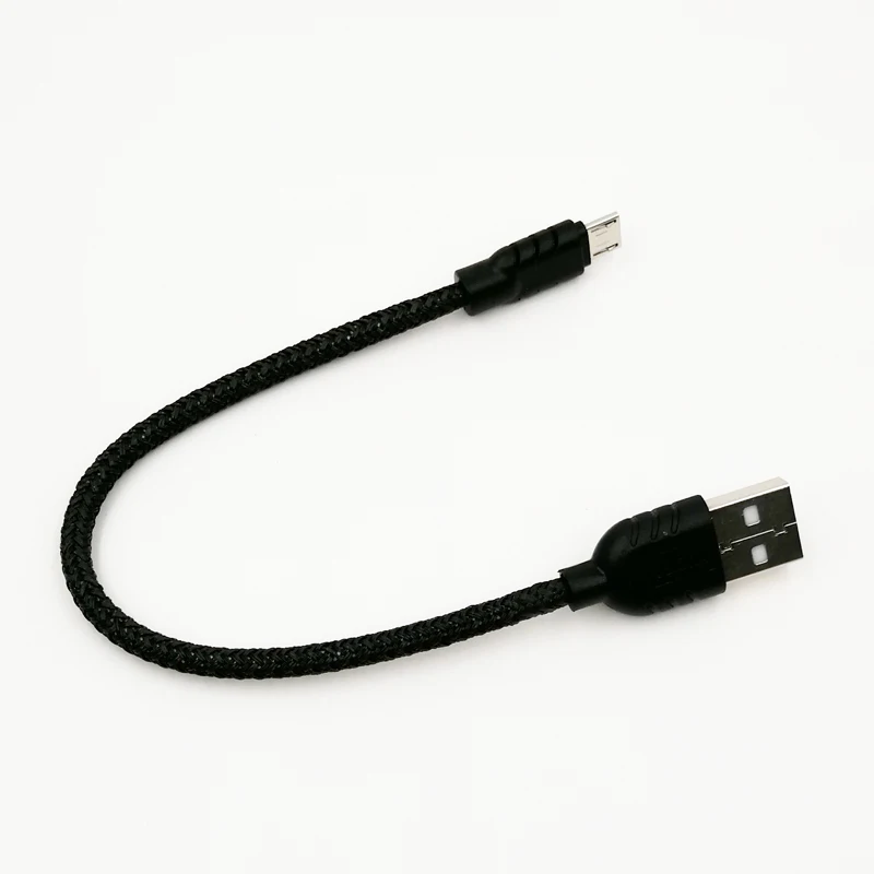 Короткий кабель Micro USB 20 см быстрая зарядка плетеный шнур для быстрой зарядки Android