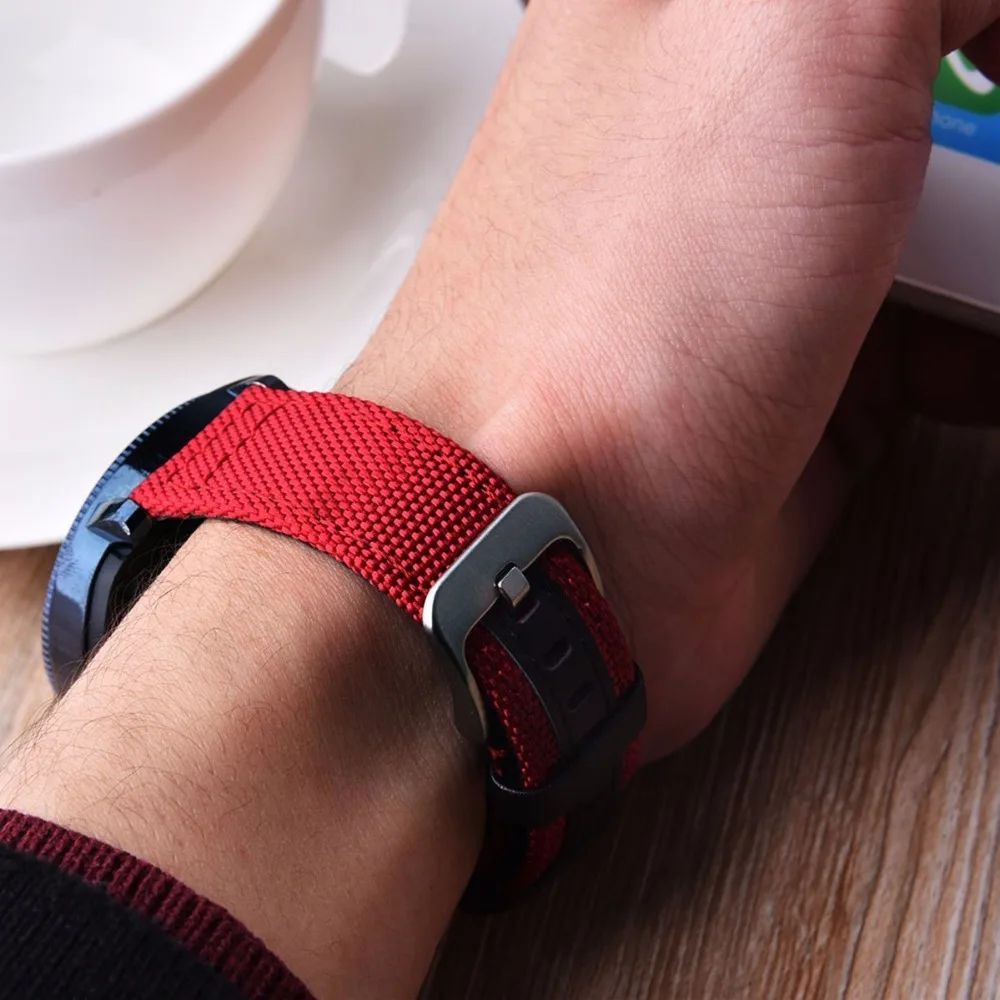 Шестерни Sport Band V-Моро 20 мм нейлон+ кожа для Samsung Шестерни Спорт/Шестерни S2 классический Бретели для нижнего белья Замена Шестерни спортивные ремешки