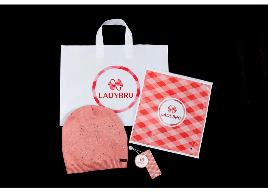 Ladybro Женская шерстяная шляпа Цветочные Стразы вязаная шапка, Сезон Осень-Зима Skullies Beanies cap предупреждающая Женская шапочка Femme теплая шапка женская