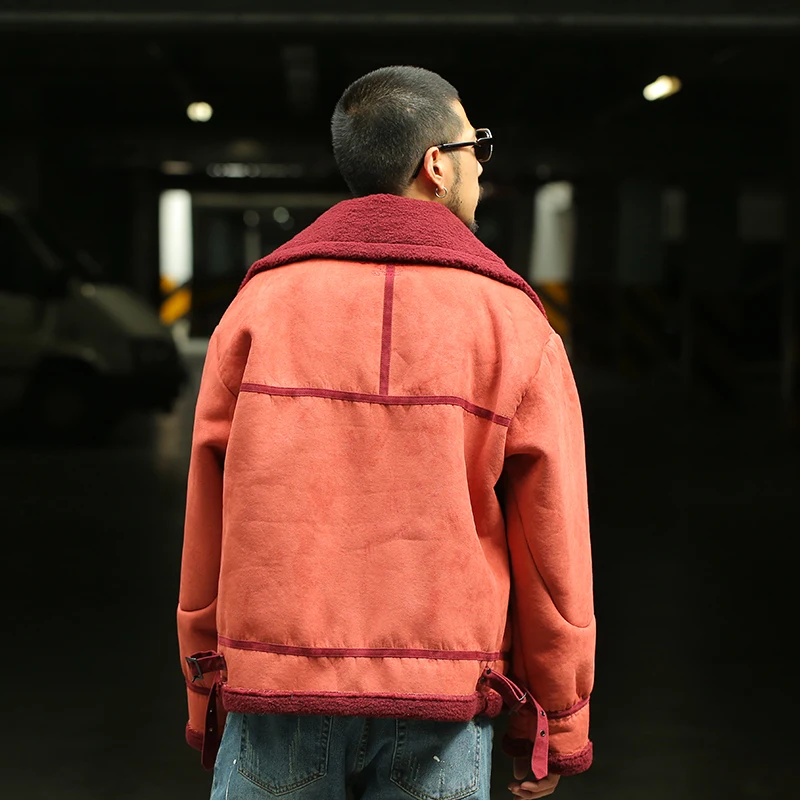 Chinism зима поярок темно красный куртки из анорака мужские B3 Курточка бомбер