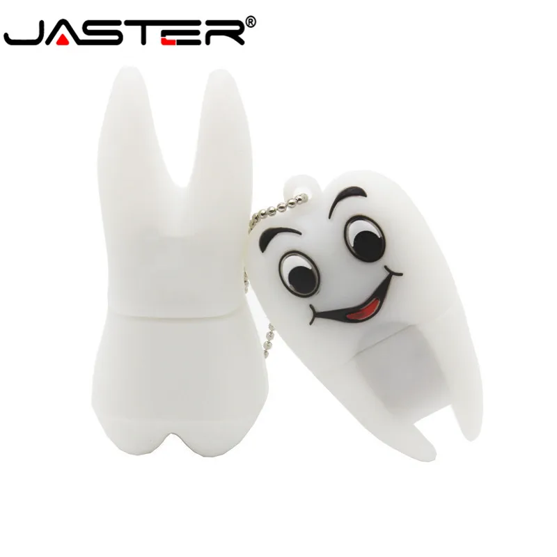 

JASTER pen drive gift model teeth cute 8GB / 16GB / 32GB / 64GB USB flash drive white tooth flash stick pendrive dentist U disk