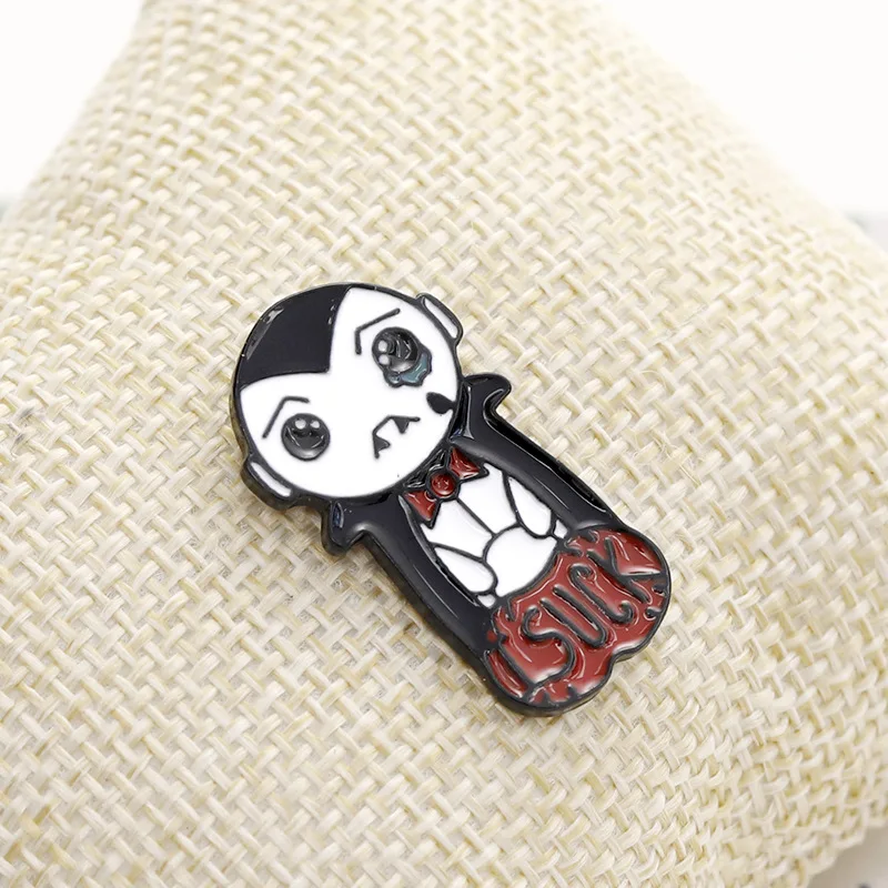 Винтажная модная эмалированная брошь с круглыми глазами для унисекс значок