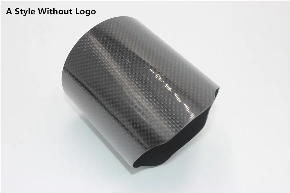 A 76mm without logo Универсальный Высококачественный Глянцевый материал из углеродного волокна akrapovic 76 мм/89 мм/102 мм/114 мм для выхлопной трубы - Цвет: A 76mm without logo