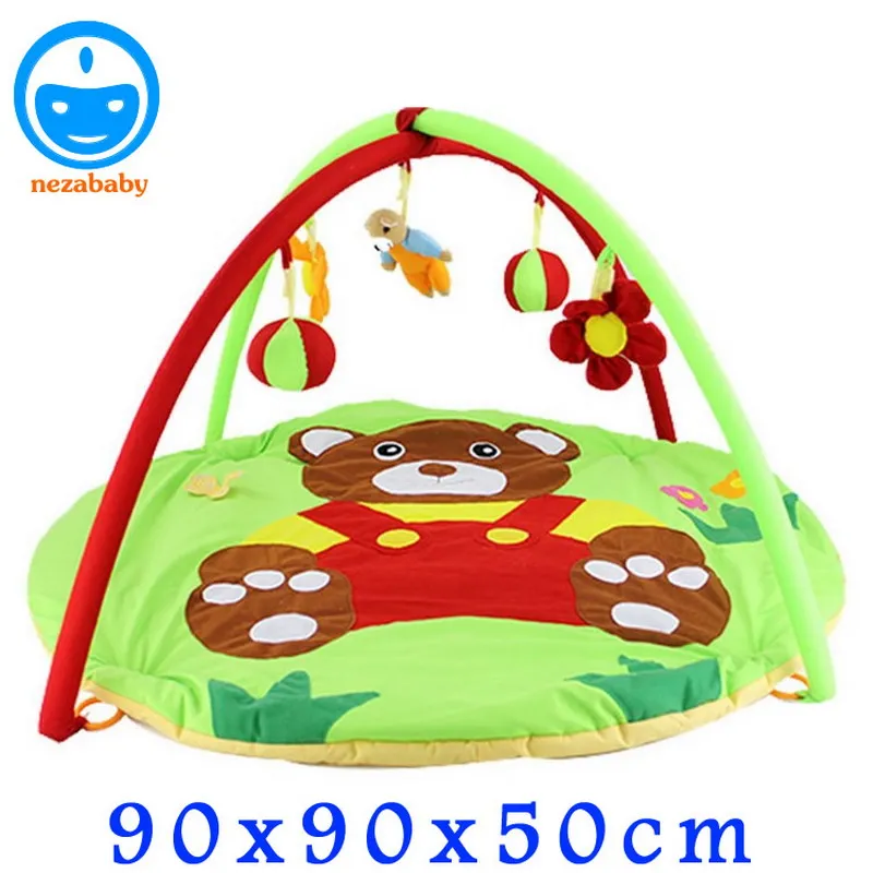 Мягкий детский игровой коврик 90 см с мультяшным медведем для спортзала и игр