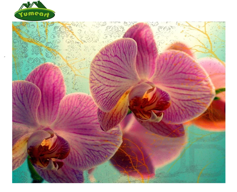 Алмазная 3D вышивка сделай сам картина с цветами орхидеи ремесла из смолы