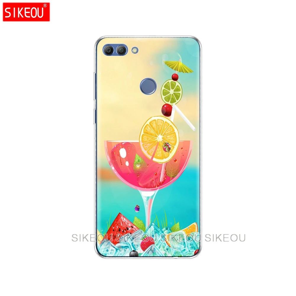 33637 Silicone Case For Huawei p smart Case Cover Enjoy 7S Case For psmart Back Cover Full 360 Protective Soft Tpu cute - Цвет: 33637