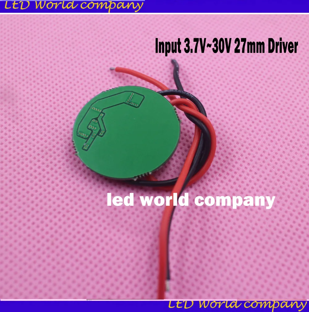 1 шт. вход 3 7 В ~ 30 в 27 мм драйвер для Cree светодиодный 10 Вт XML T6/U2 XM-L2/U2 flash светильник 12