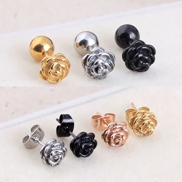 2 шт. женские и мужские розы из титановой стали|steel sealer|earrings coppersteel fascia |