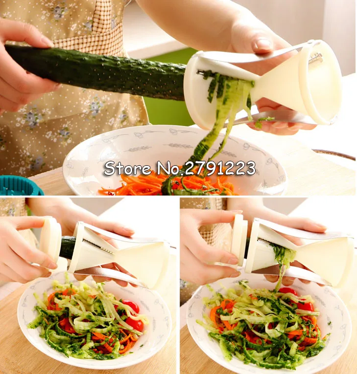 Резак для огурцов из нержавеющей стали многофункциональная винтовая