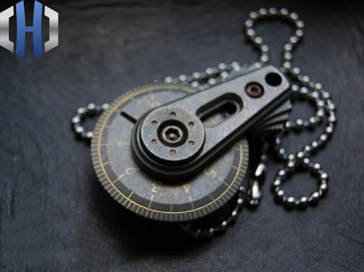 EDC Мини титановый сплав линейка ручной измерительный инструмент лента