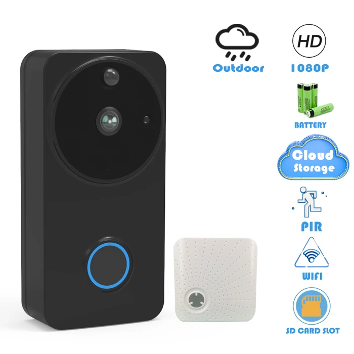 CTVMAN дверной Звонок камера Wifi 1080P Смарт видео дверные звонки облачная безопасность домофон IP беспроводной видео звонок батарея Открытый дверной Звонок