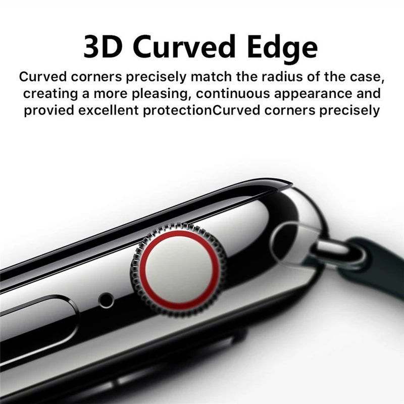 3D Полное покрытие экрана из закаленного стекла умные часы для Apple Watch 38 мм 42 40 44 Smart