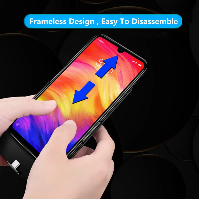 Внешний аккумулятор ZKFYS для Xiaomi Redmi Note 7 Pro 6800 мАч|Чехлы с аккумулятором| |