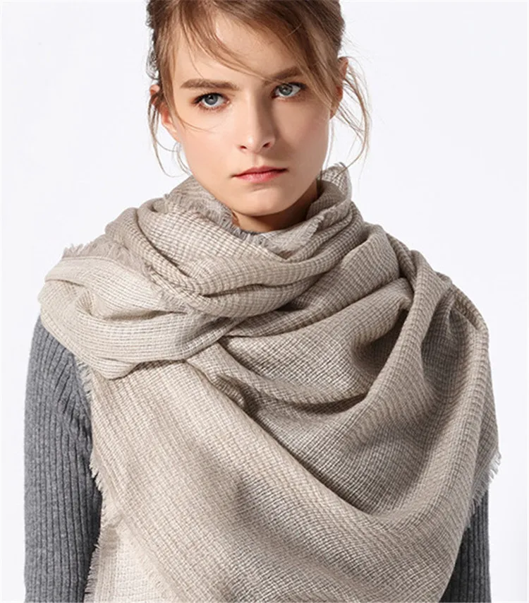 100%goat cashmere women fashion solid scarfs shawl pashmina 80x200cm small tassel |