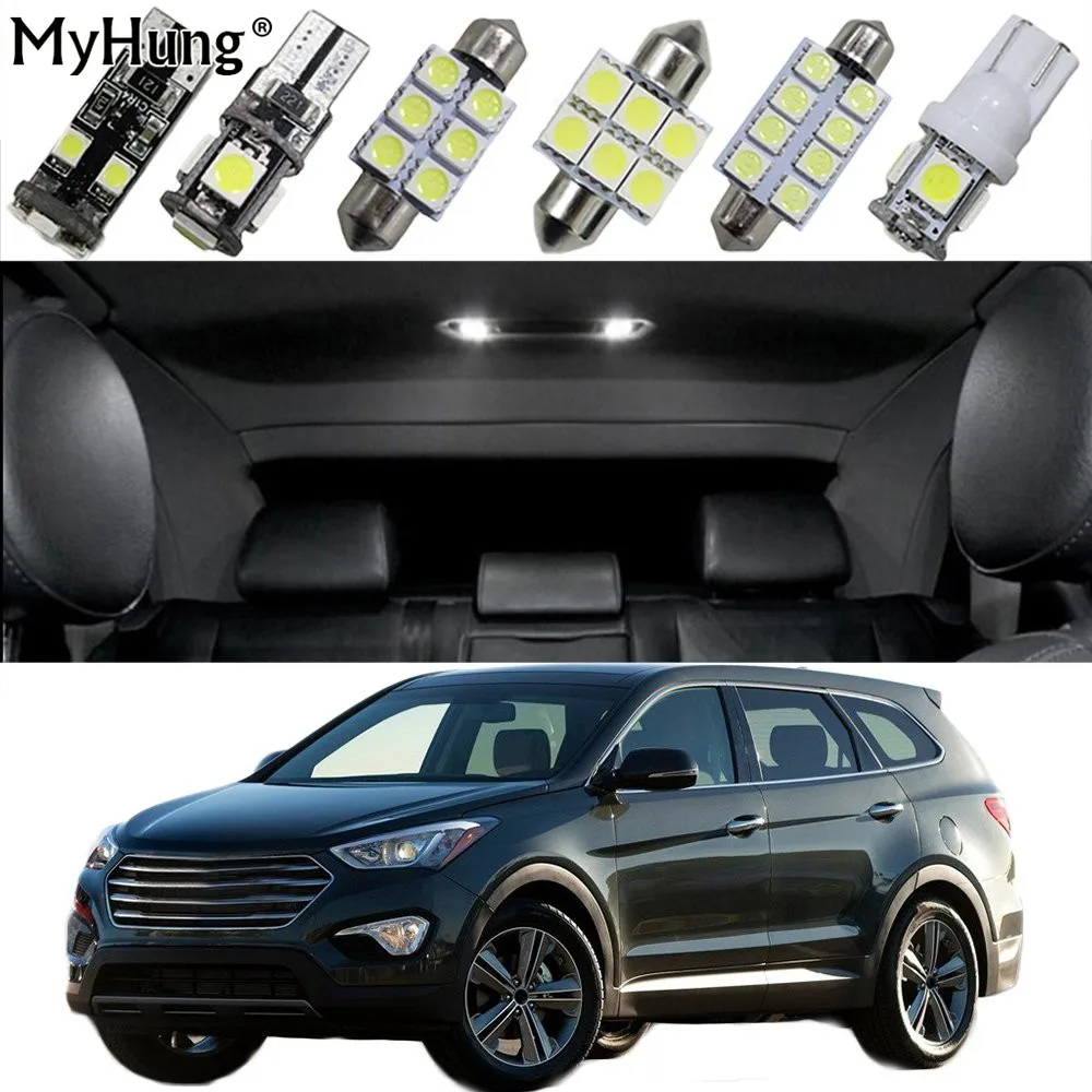 Светодиодные лампы для передних фар Hyundai Santa Fe Grand Tucson IX25 IX45 сменная лампа с картой