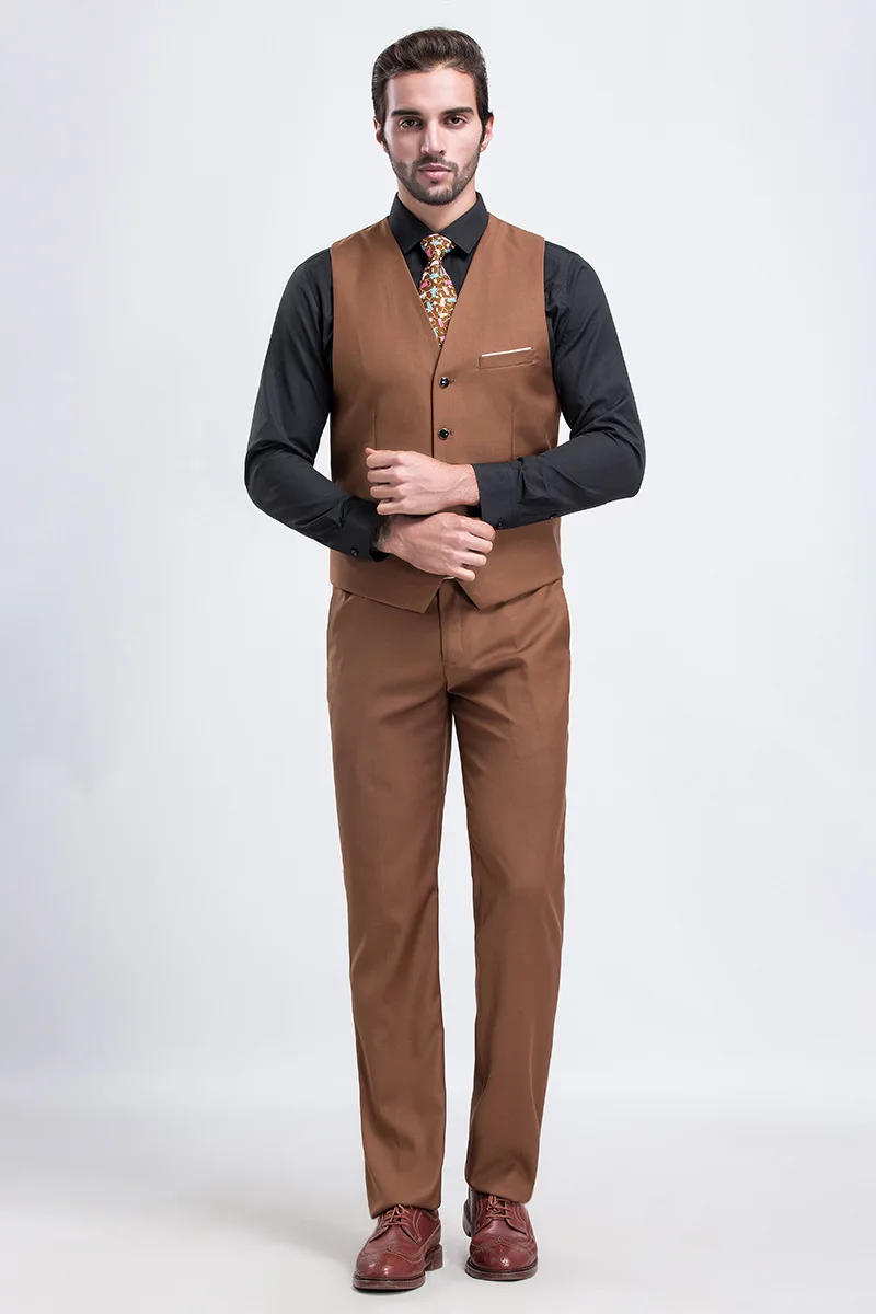 Shenrun Male Solid Color Vests Fashion Causal Business Slim Fit Work Waistcoat Office Formal Suit Vest For Young Classic Gilet