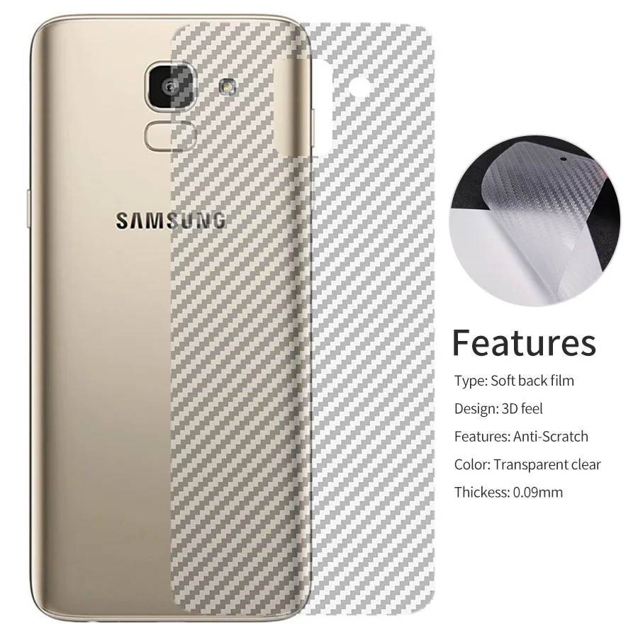 Jappinen 5 шт./лот мягкая задняя крышка Экран протектор для Samsung Galaxy J6 J8 2018 J7 Max 3D
