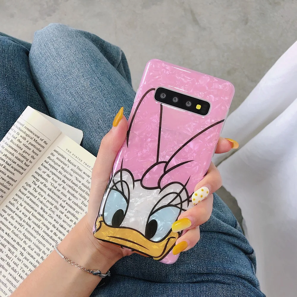 For Samsung Galaxy S8 S9 S10 Plus Cartoon Daisy Donald Duck Soft Cases Note 10 8 9 Conch Shell Phone Silicone Cover |