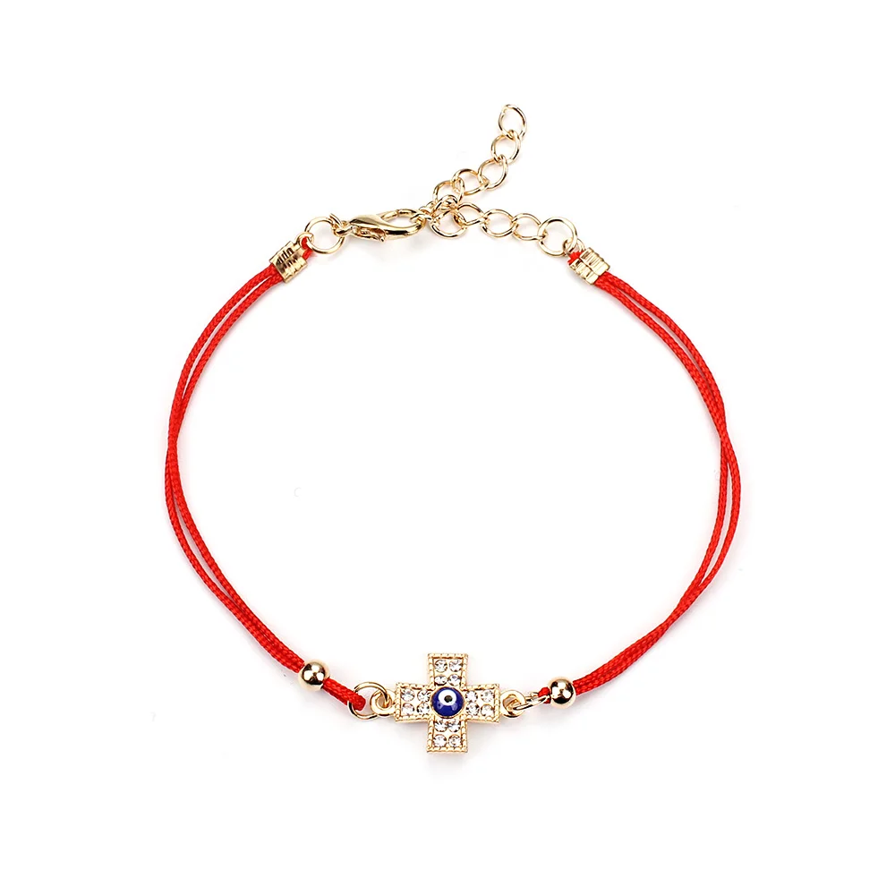 2021 Новый боковой крест Карма сглаза 3 модели голубые глаза счастливые красные